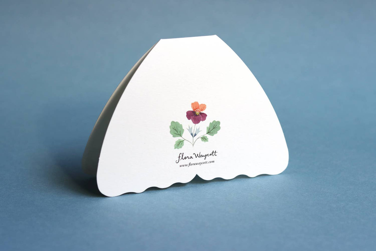 Forest Green Floral Moth shaped card
