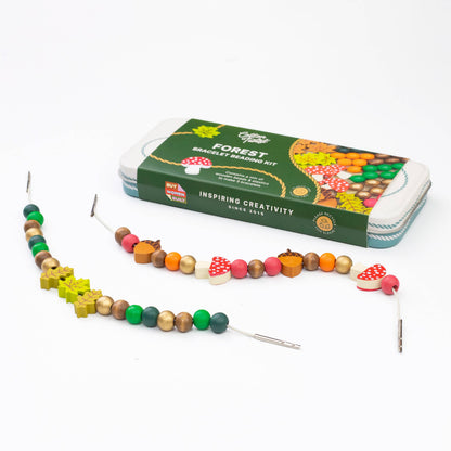 Forest Bracelet Wooden Bead Jewellery Making Friendship Bracelet Kit Childrens