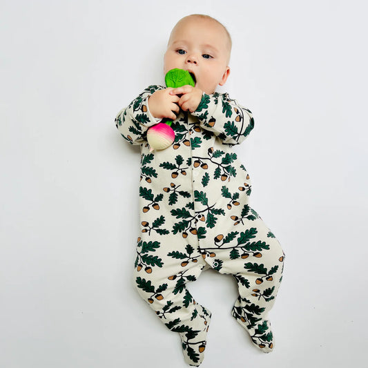 Acorn Organic Cotton Baby Sleep Suit Onesie