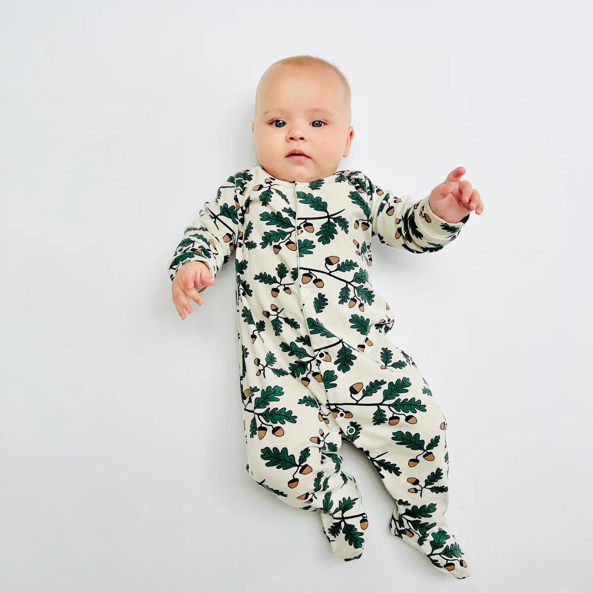 Acorn Organic Cotton Baby Sleep Suit Onesie