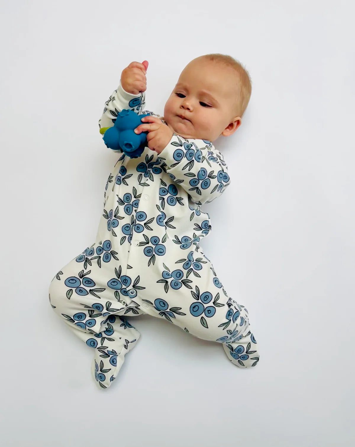 Blueberry Organic Cotton Baby Sleep Suit Onesie