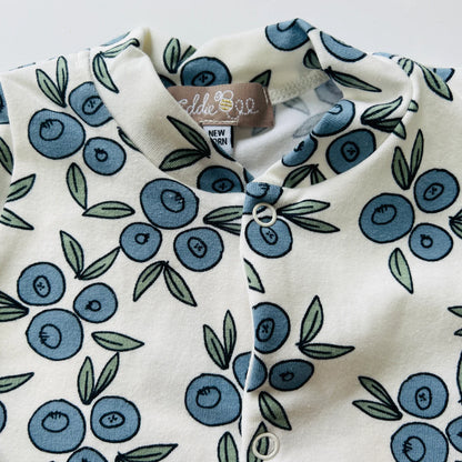 Blueberry Organic Cotton Baby Sleep Suit Onesie
