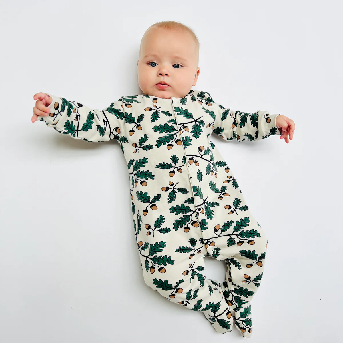 Acorn Organic Cotton Baby Sleep Suit Onesie