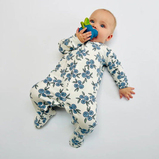 Blueberry Organic Cotton Baby Sleep Suit Onesie