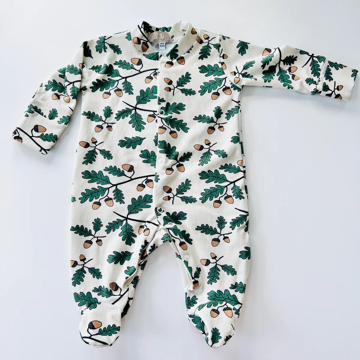 Acorn Organic Cotton Baby Sleep Suit Onesie