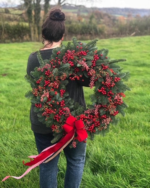 Love Actually Fresh Door Wreath